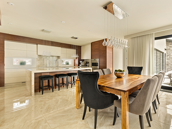 kitchen and dining room