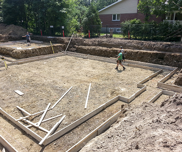 work site with team